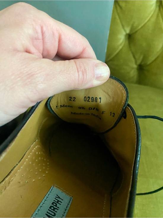 Johnston & Murphy Men’s Black Leather Melton Cap-Toe Lace up Oxford main image 4